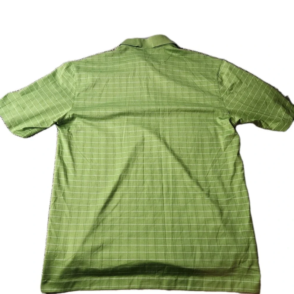 Tiger Woods Collection Nike Dri-Fit  Short Sleeve Polo‎ Men L Green Stripe